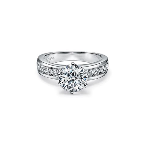 The Tiffany® Setting with a diamond band: world's most iconic 